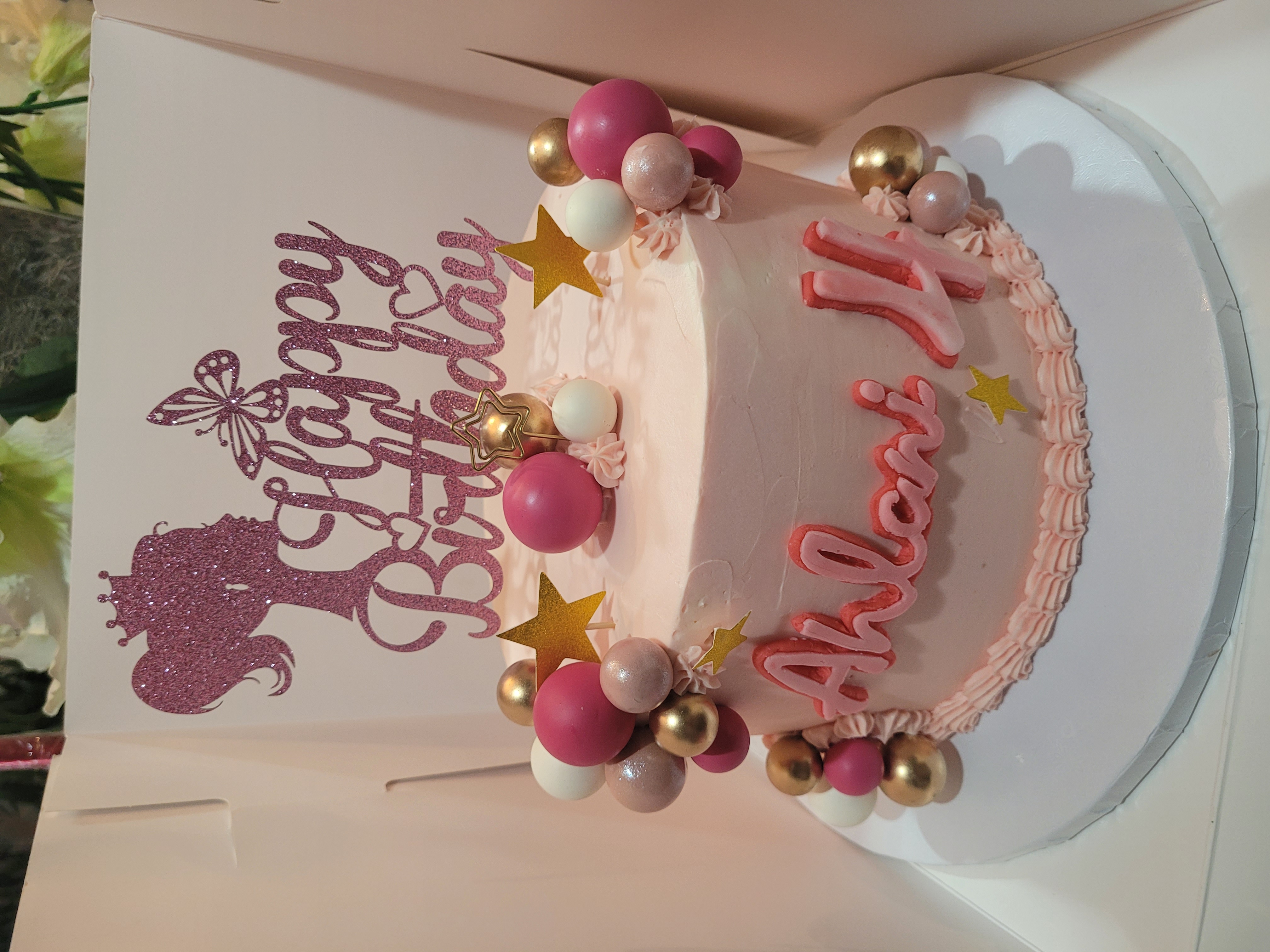 Custom celebration cake by Hudson's Sweet Sensations